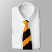Krokodile oder Treppen Schwarz-Orange-Muster Krawatte (Gebunden)