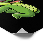 Krokodile Playing Bysketbyll Alligator Bysketbyll Poster (Ecke)