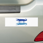 Krokodile-Reflektion (blau) Autoaufkleber (Auf Auto)