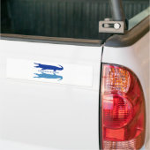 Krokodile-Reflektion (blau) Autoaufkleber (Auf Lkw)