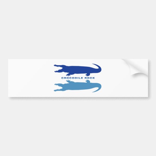 Krokodile-Reflektion (blau) Autoaufkleber (Vorne)