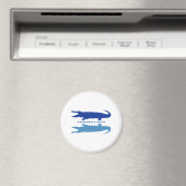 Krokodile-Reflektion (blau) Magnet (In Situ (Geschirrspüler))