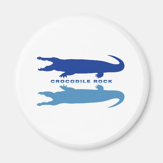 Krokodile-Reflektion (blau) Magnet (Vorne)