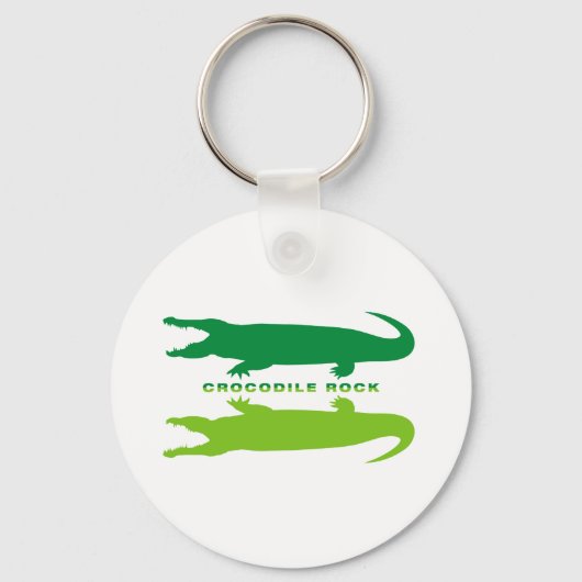 Krokodile-Reflektion (grün) Schlüsselanhänger (Vorderseite)