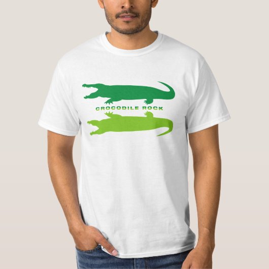 Krokodile-Reflektion (grün) T-Shirt (Vorderseite)
