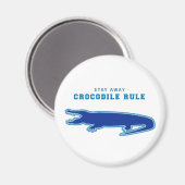 Krokodile-Regel (blau) Magnet (Vorderseite/Rückseite)