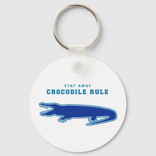 Krokodile-Regel (blau) Schlüsselanhänger (Vorderseite)