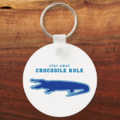 Krokodile-Regel (blau) Schlüsselanhänger (Vorderseite)