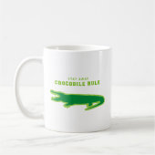 Krokodile-Regel (grün) Kaffeetasse (Links)
