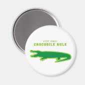 Krokodile-Regel (grün) Magnet (Vorderseite/Rückseite)