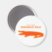 Krokodile-Regel (Orange) Magnet (Vorderseite/Rückseite)