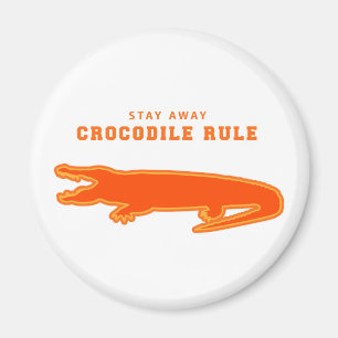 Krokodile-Regel (Orange) Magnet
