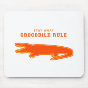 Krokodile-Regel (Orange) Mousepad