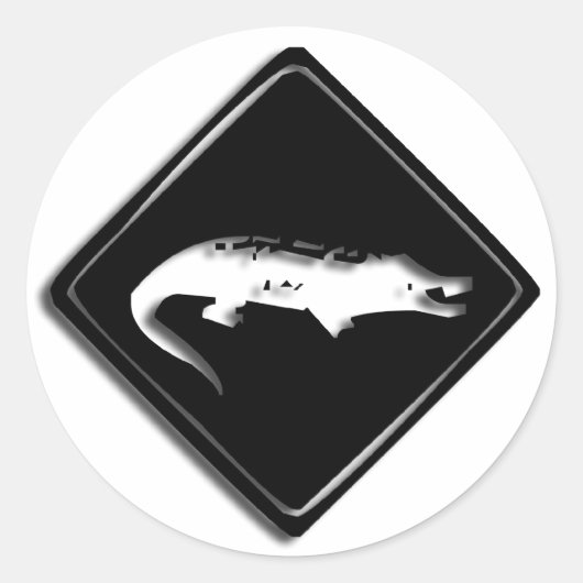 Krokodile-Schildkröte Runder Aufkleber (Vorderseite)