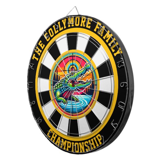 Krokodile-See Dartscheibe (Vorderseite rechts)