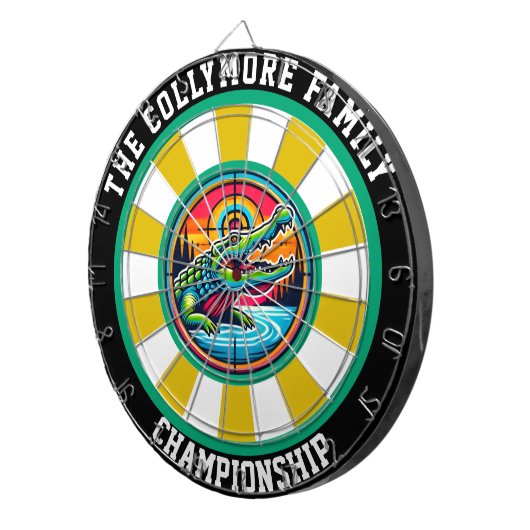 Krokodile-Seekreis Dartscheibe (Vorderseite rechts)