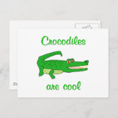 Krokodile sind Cool Postkarte (Vorne/Hinten)