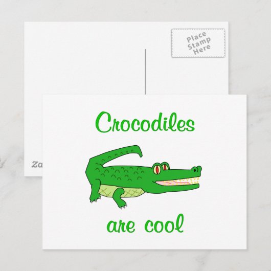 Krokodile sind Cool Postkarte (Vorne/Hinten)