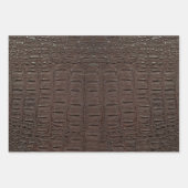 Krokodile-Skin-Druck in drei Farben Geschenkpapier Set (Vorderseite 3)