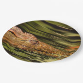 Krokodile-Teller Pappteller (Schrägansicht)