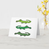 Krokodile und Alligatoren Karte (Gelbe Blume)
