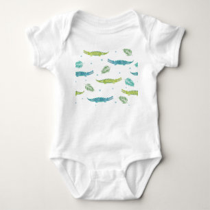 Krokodile Wasserfarbe: Vintages Alligatormuster Baby Strampler