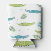 Krokodile Wasserfarbe: Vintages Alligatormuster Dosenkühler (Rückseite)