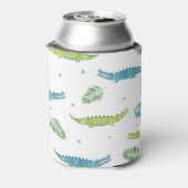 Krokodile Wasserfarbe: Vintages Alligatormuster Dosenkühler (Kanne Rückseite)