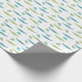 Krokodile Wasserfarbe: Vintages Alligatormuster Geschenkpapier (Ecke)