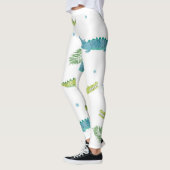 Krokodile Wasserfarbe: Vintages Alligatormuster Leggings (Links)