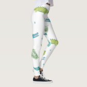 Krokodile Wasserfarbe: Vintages Alligatormuster Leggings (Rechts)