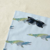 Krokodile-Wasserfarbenküste Strandtuch (Beispiel)