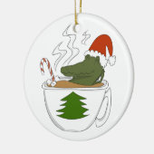 Krokodile Weihnachten Keramik Ornament (Links)