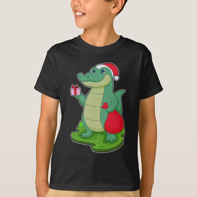 Krokodile-Weihnachtspaket T-Shirt (Vorderseite)