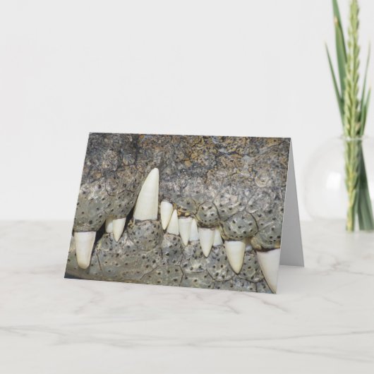 Krokodile Zähne Grußkarte Karte (Vorderseite)