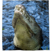 Krokodile Zähne Wasser Duschvorhang (Vorderseite)