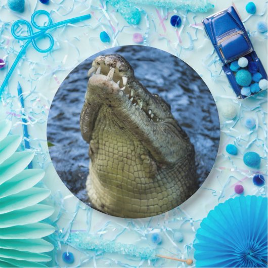 Krokodile Zähne Wasser Pappteller (Party)