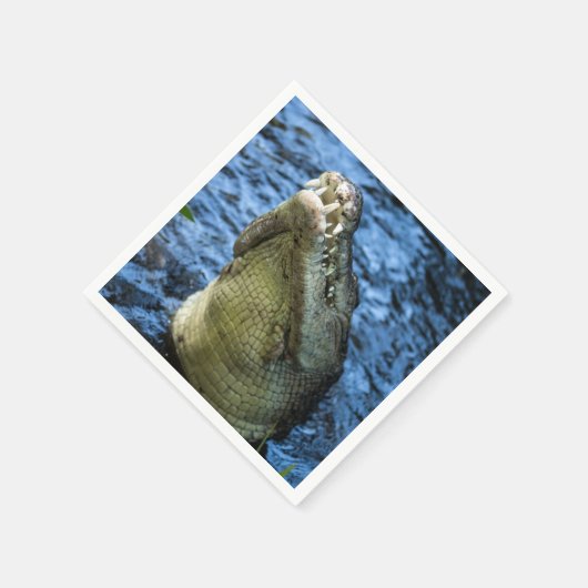 Krokodile Zähne Wasser Serviette (Ecke)