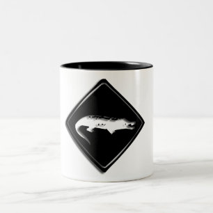 Krokodile-Zeichen-Tasse Zweifarbige Tasse