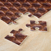 Krokodilhaut: Braunledertextur Puzzle (Seite)