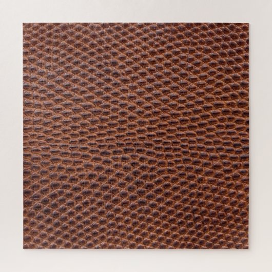 Krokodilhaut: Braunledertextur Puzzle (Vertikal)