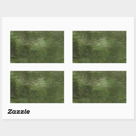 Krokodilhautstruktur Rechteckiger Aufkleber (Blatt)