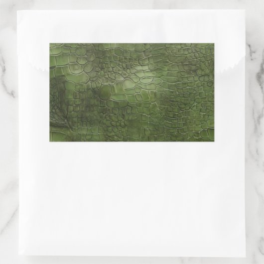 Krokodilhautstruktur Rechteckiger Aufkleber (Tasche)