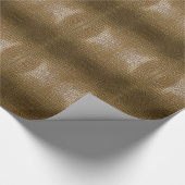 Krokodilleder, beige-braune Alligator Geschenkpapier (Ecke)