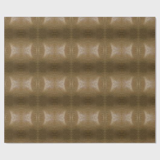 Krokodilleder, beige-braune Alligator Geschenkpapier (Flach)