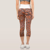 Krokodilleder-Fake-Look Capri Leggings (Rückseite)
