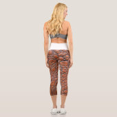 Krokodilleder-Fake-Look Capri Leggings (Rückseite)