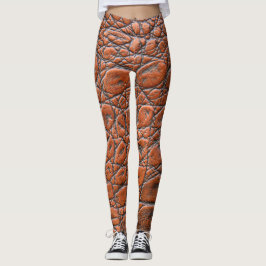 Krokodilleder-Fake-Look Leggings