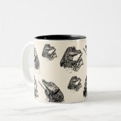 Krokodilmaestro-Tasse Zweifarbige Tasse (Vorderseite Links)
