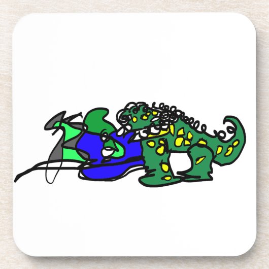 Krokodilschlag Getränkeuntersetzer (Vorderseite)